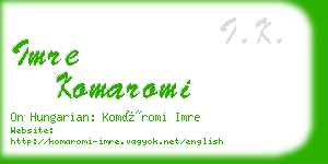 imre komaromi business card
